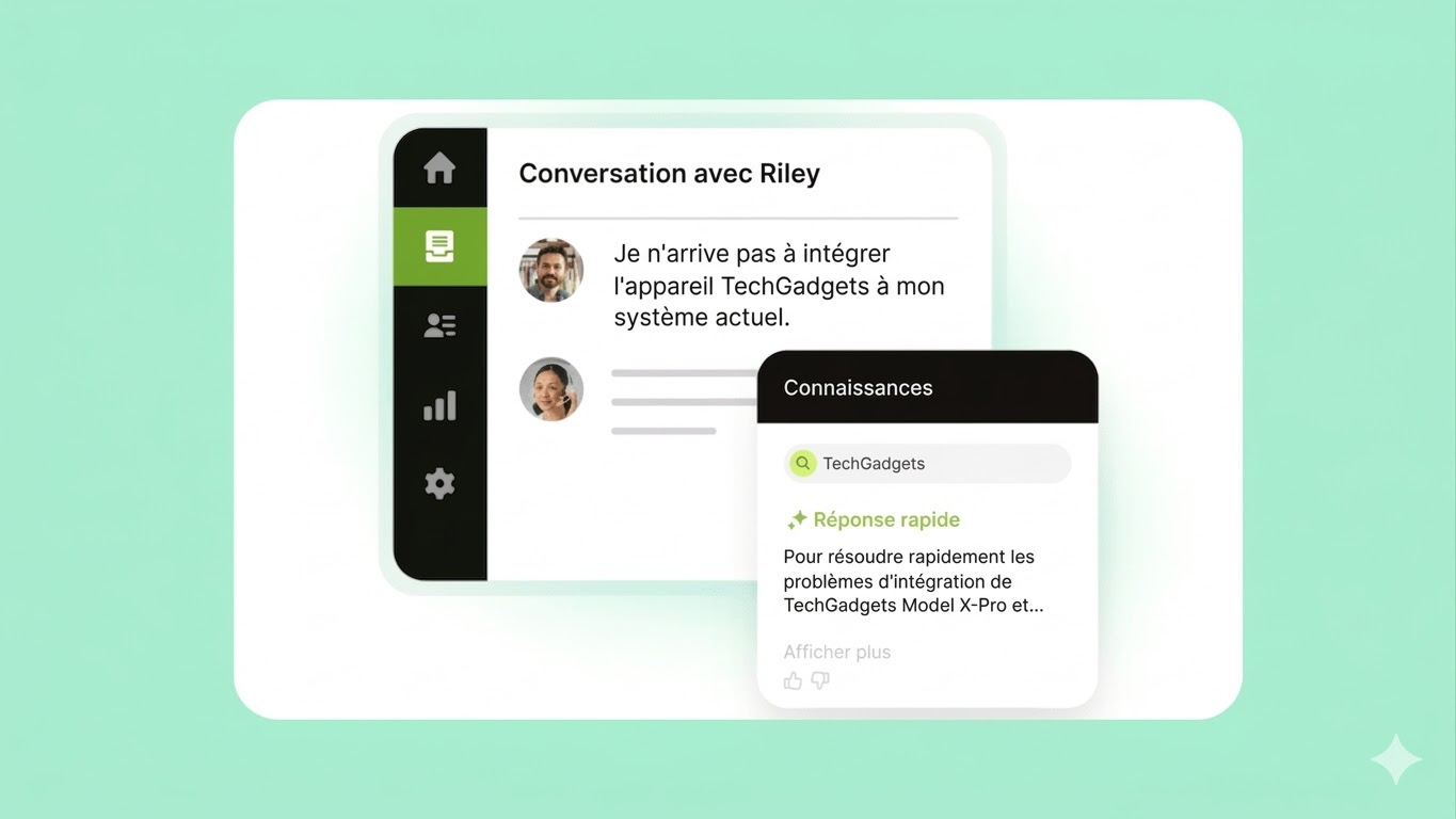 Capture d'écran du logiciel de portail client de Zendesk.