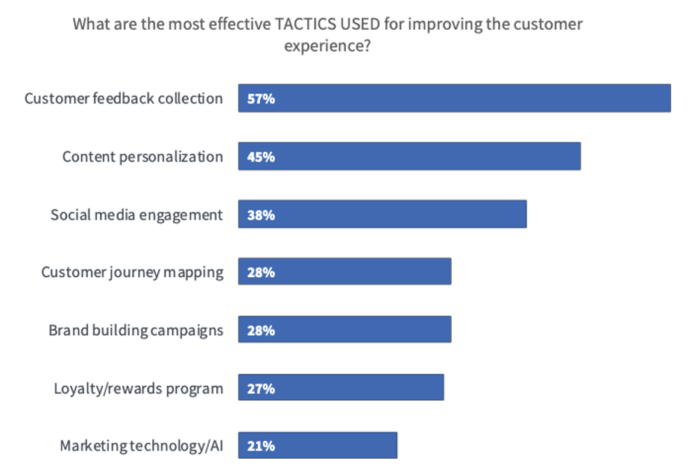 Data on customer experience tactics