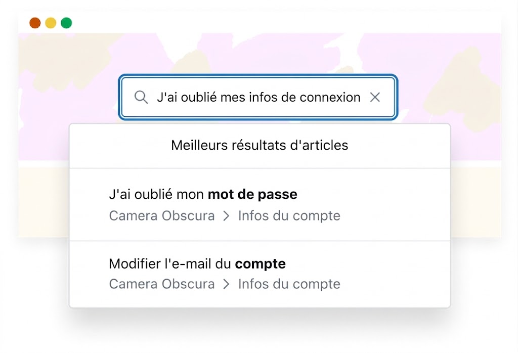 Recherche sémantique Zendesk.