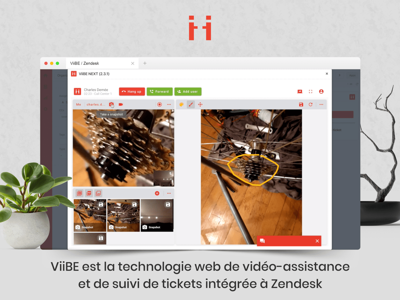 ViiBE is the video support and ticket tracking web technology integrated into Zendesk