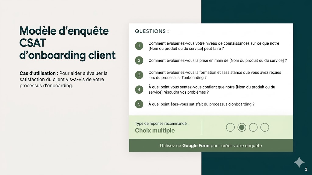Modèle d’enquête de satisfaction client
