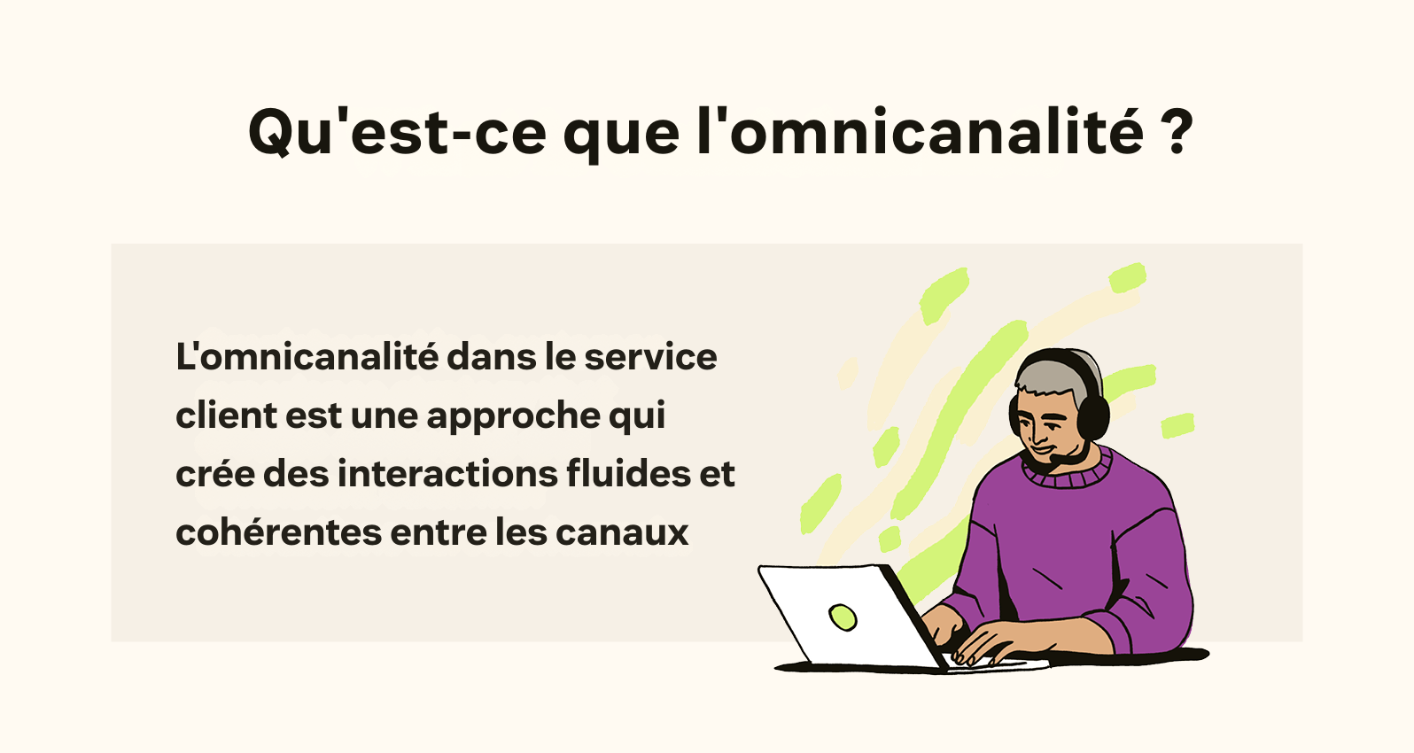 Un visuel présente la définition de l’omnicanalité.