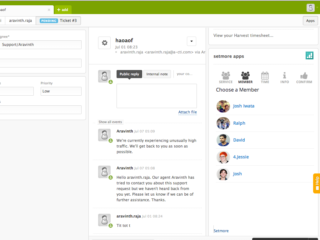 SetMore Appointments App Integration with Zendesk Support