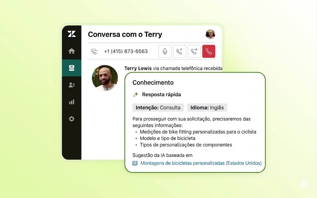 Software de call center da Zendesk.