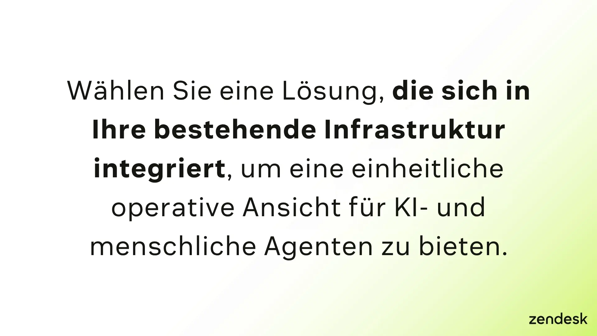 Wählen Sie eine Lösung, die sich in Ihre bestehende Infrastruktur integriert, um eine einheitliche operative Ansicht für KI- und menschliche Agenten zu bieten.