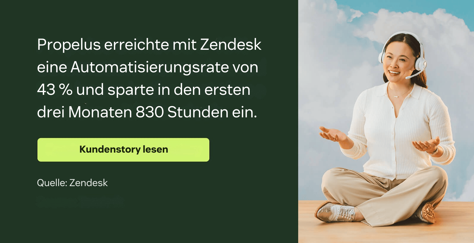 Propelus erreichte eine Automatisierungsrate von 43 Prozent und sparte in den ersten drei Monaten 830 Stunden mit Zendesk.