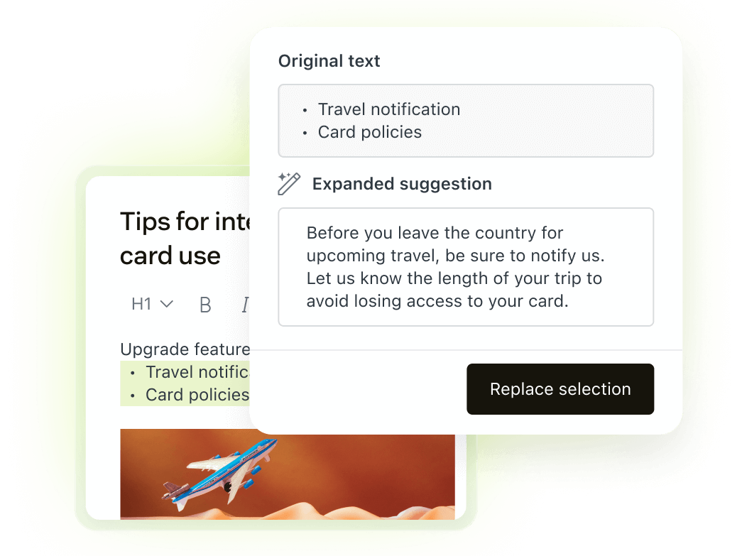 A product image of Zendesk self-service software.