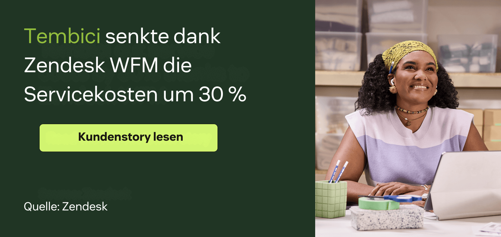 Tembici senkte die Servicekosten um 30 Prozent dank Zendesk WFM.