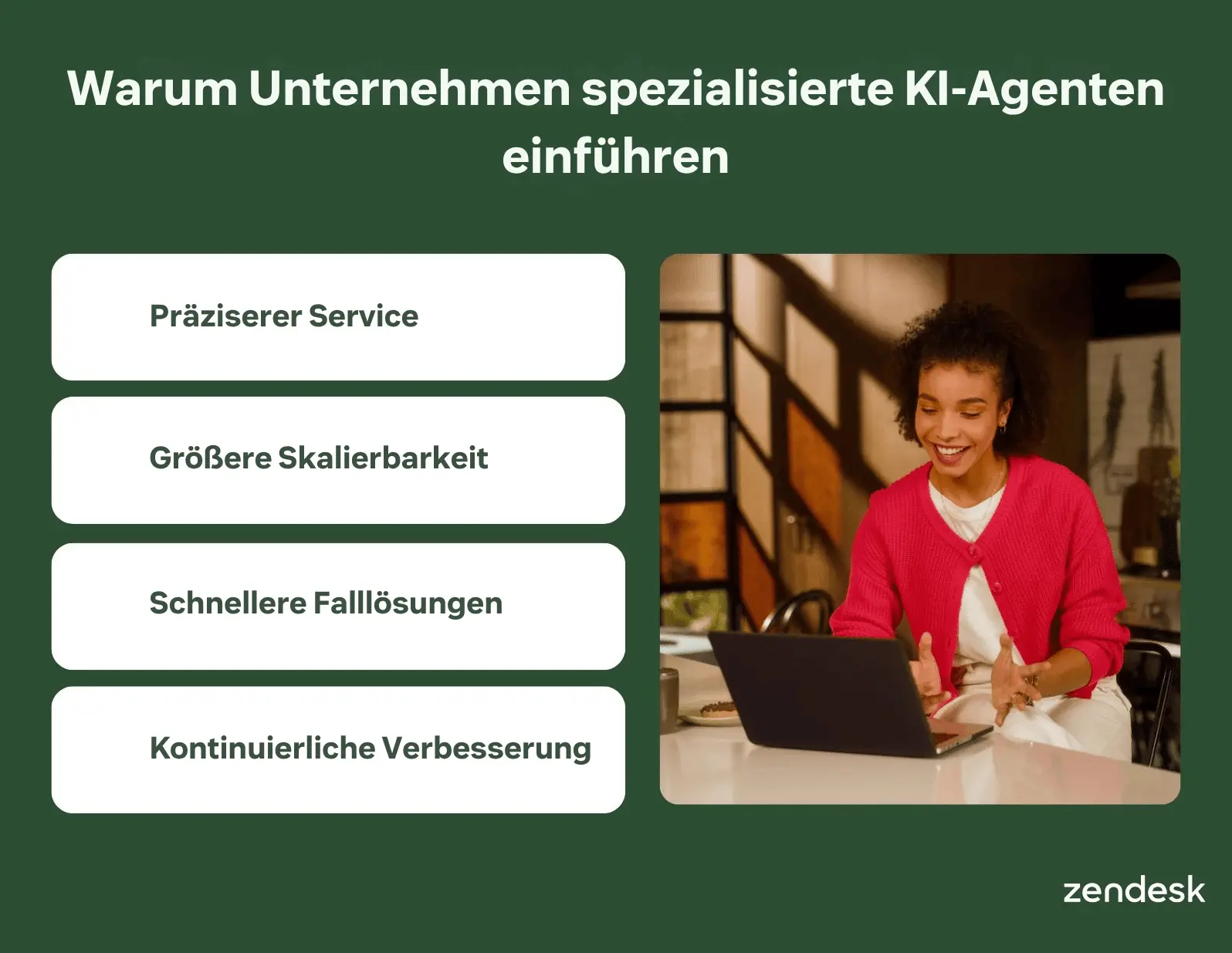 Grafik der Vorteile von spezialisierten KI-Agenten.