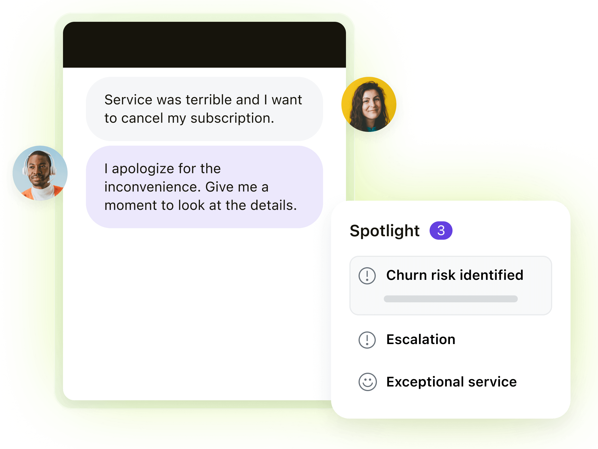 A product image of Zendesk QA.