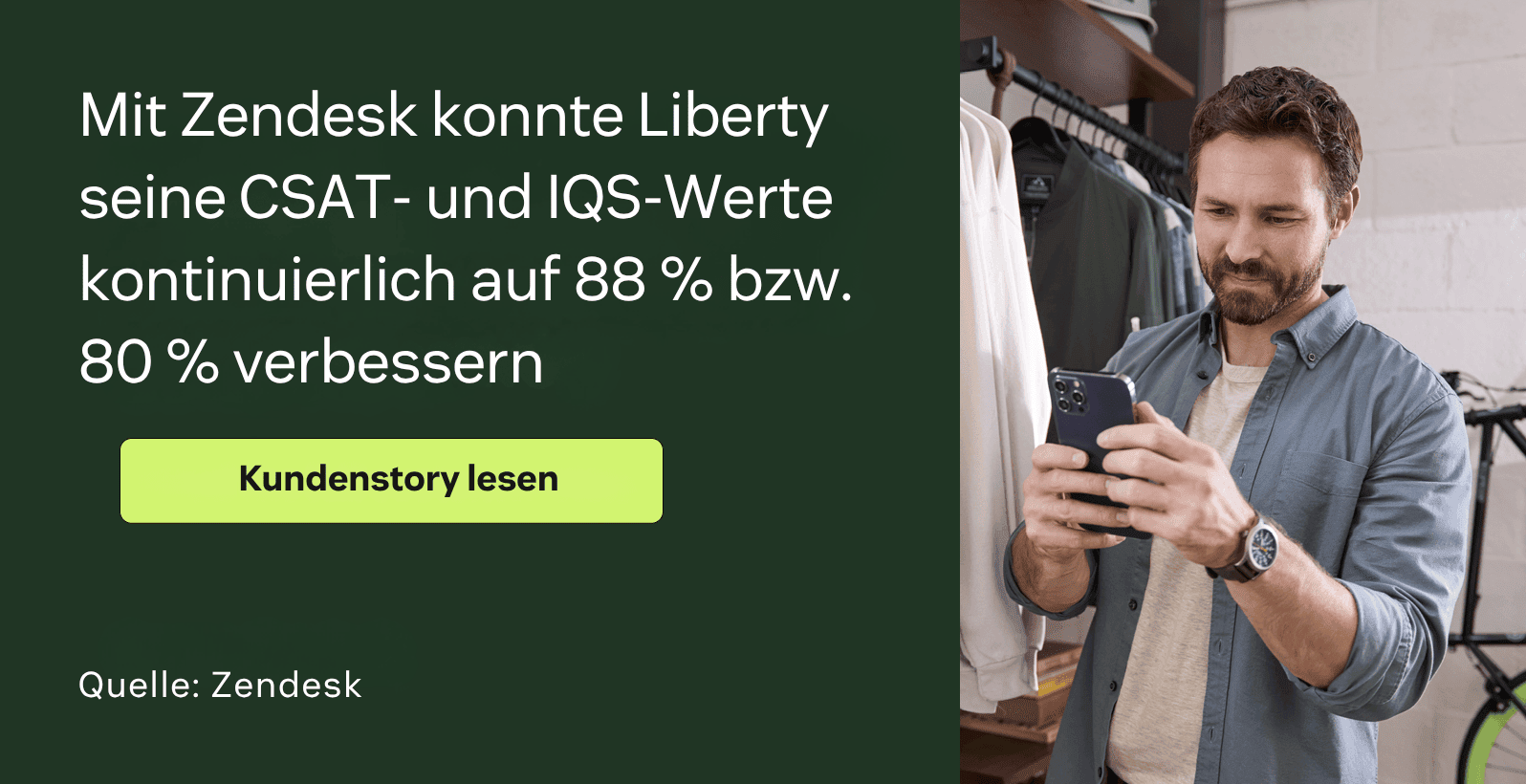 Zendesk half Liberty, CSAT- und IQS-Werte kontinuierlich auf 88 Prozent bzw. 80 Prozent zu steigern.