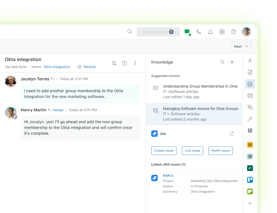 A product image of the Zendesk ticketing.