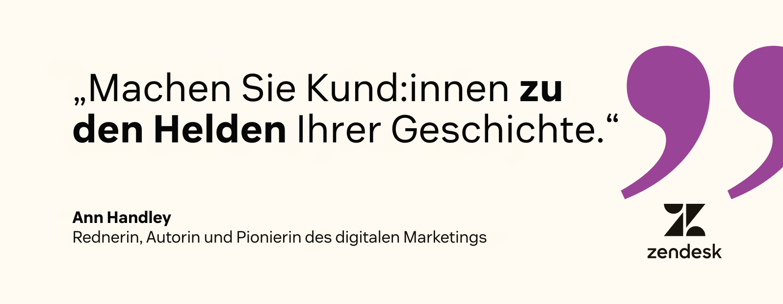 Machen Sie Kund:innen zu den Held:innen Ihrer Geschichte, wie Rednerin und Autorin Ann Handley sagte.